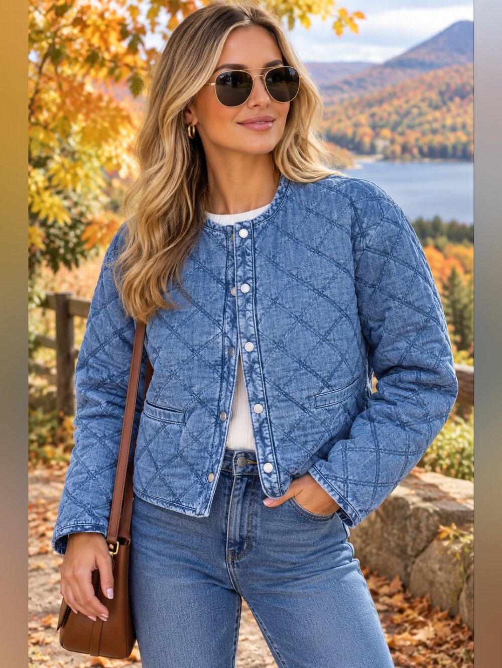 Quilted Denim Jacket